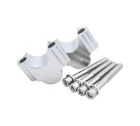Adaptadores extensión Manillar para R1300GS 1250GS R1200GS R1200R F700GS F800GS F750GS F850GS Abrazadera Manillar Montaje Motocicleta 28 Mm 22 Mm(22mm Silver)