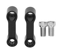 Adaptadores Extensores de Elevadores de Montaje de Espejo de Vástago de 10 Mm Adaptador de Extensor de Elevador de Montaje de Espejo de Motocicleta Kit de Adaptador de Espejo Retrovisor de(Negro)
