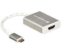 Adaptadores integrales USB-C - HDMI, m - f - Interfaz de Cable/género (m - f, USB-C, HDMI, Negro, Macho/Hembra, PVC, 3840 x 2160 píxeles)