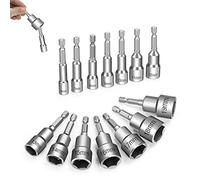 Adaptadores Llave de Vaso 14 Piezas 6-19mm Juego de Llaves de Vaso Hexagonales 1/4" Zócalo de Taladro Hexagonal para Electric Screwdriver Handle Tools