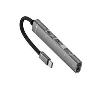 Adaptadores multipuertos tipo C, aleaciones de aluminio, USB OTG, cargadores rápidos, sincronización de datos de velocidad para viajes, adaptador multipuerto USB C