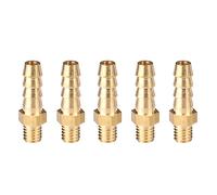Adaptadores para tuberías, Conectores de acoplamiento, 5PCS OD Manguera Barb M3 M4 M5 M6 M8 M10 Rosca macho métrica Latón Accesorio tubería Acoplador Adaptador conector 3 mm - 10(M5 to 2.5mm)