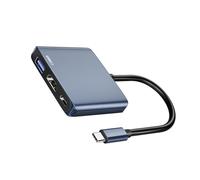 Adaptadores portátiles USB C a DP1.4 HDTV, diseño multipuertos y soporte de carga rápida PD100W para portátiles, interruptores y base