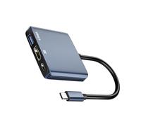 Adaptadores portátiles USB C a DP1.4 HDTV, diseño multipuertos y soporte de carga rápida PD100W para portátiles, interruptores y base