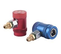 Adaptadores Rápidos para Servicio de Aire Acondicionado, Acopladores Rápidos Profesional para R1234yf, Latón Resistente, Juego de 2 - Seguro y Duradero, Para Diagnóstico y Carga
