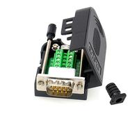 Adaptadores Serie YSJJZRL DB9 No se Necesita Soldadura D-Sub Adaptador RS232 RS485 de 9 Pines al módulo de señal del Conector de Terminal (Tornillo de Banda Macho Manguito de Cola)