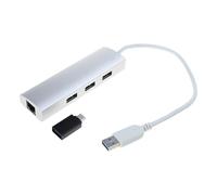 Adaptadores USB 3.0 a Ethernet de 3 puertos USB 3.0 con puerto Ethernet de 1 Gigabits para portátiles, adaptadores de red, base expansora para estudio