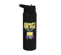 Adaptar o morir - Lindo 80's 90's Disk Dibujos animados - TFS Stainless Steel Insulated Water Bottle