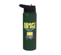 Adaptar o morir - Lindo 80's 90's Disk Dibujos animados - TFS Stainless Steel Insulated Water Bottle