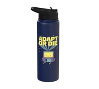 Adaptar o morir - Lindo 80's 90's Disk Dibujos animados - TFS Stainless Steel Insulated Water Bottle