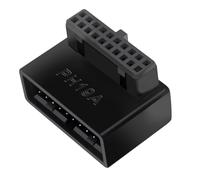 Adaptateur D'en-tête De Carte Mère Adaptador USB De Carte Mère USB À 90 Degrés, Adaptateurr D'extension De Connecteur De Câble, Mâle À Femelle 19 Broches/20 Broches, Conector De Panneau A