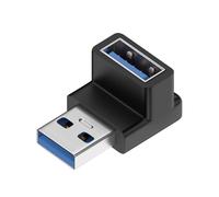 Adaptateur USB À 90 Degrés, Adaptateur USB À Angle Droit, Adaptateur USB 3.0 USB A Mâle Femelle - Connecteur D'extension USB, Adaptateur De Connecteur USB Pour Ordinateurs Portables, Téléphones, P