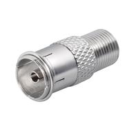 Adapter f-jack to iec-jack 9,5 mm, nickel plated