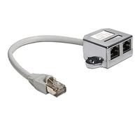 DELOCK 65177 - Puerto Doppler RJ45 1 macho -> 2 hembras 2 Ethernet