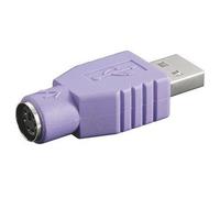 DeLock Adaptador USB a PS/2 morado