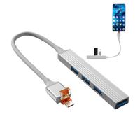 -Adapter | USB-Vier-Port-Splitter 4 Ports USB-Splitter Daten-USB-Splitter für Mobiltelefon, Computer, Flash-Laufwerk, Mobile Festplatte, Laptop, Fernseher, Tastatur