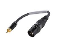 Adaptercable XLR (M) / RCA (M) bk 0.15m