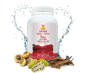 Adaptógenos: Cordyceps, Maca y Noni l 120 capsulas - 600 mg I Potencia el estado de ánimo, regula el sistema nervioso y muscular y consigue más energía. Vegano. Prana de Snadi.