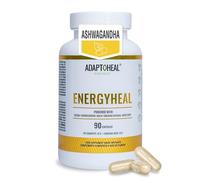 Adaptoheal Energyheal - Adaptógenos, Energía y Concentración - 90 Cápsulas | Con ashwagandha, maca negra, rhodiola y ginseng rojo coreano, para tu vitalidad, vegano, sin gluten, laboratorio español