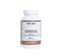 Adaptoheal Liverheal - Adaptogenos para el Hígado - Cardio Mariano + Curcuma + Rhodiola Rosea + Ginseng Rojo Coreano Puro + Reishi - Apoyo para Higado - Vegano, Sin Gluten - 90 Cápsulas