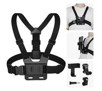 Adaptom° Soporte de Pecho Correa para cámara de acción y teléfonos móviles, Compatible con GoPro Hero 13/12/11/10/9/8/7/6/5, Insta360 Ace Pro 2 Ace Pro X4 X3 One X2, dji Osmo Action 5 Pro 4/3