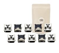 Adaptout - 10 Mini Conector USB 2.0 Hembra PCB para soldar con 5 Pines, Cargador de Pieza de Repuesto