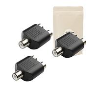 Adaptout 3 x doble separador conector RCA hembra a 2 tomas RCA hembra Mono Signal Splitter minijack Audio HiFi