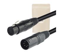 Adaptout 5m Cable XLR DMX 512 5 pines pin blindado enchufe hembra a macho calidad profesional