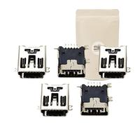 Adaptout 5X - Mini conector USB 2.0 hembra PCB para soldar con 5 pines, cargador de pieza de repuesto