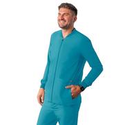 Adar Adición Fregar por Hombre - Cremallera Bombardero Fregar Chaqueta - A6206 - Teal Azul - 2X