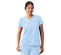 Adar Adición Fregar por Mujeres - Moderna V-Cuello Fregar Top - A6008 - Sky Blue - M