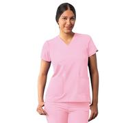 Adar Adición Fregar por Mujeres - Moderna V-Cuello Fregar Top - A6008 - Soft Pink - M