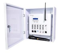 Adastra Amplificador de Pared Seguro SA240 de 240 W, Sistema PA de línea de 100 V, micrófono inalámbrico, Reproductor Multimedia Dab+ / FM/Bluetooth Integrado, USB/SD, alimentación Fantasma, Silencio