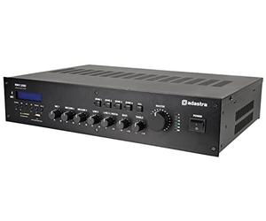 Adastra Amplificador mezclador de 100 V serie RM para instaladores con elección DAB+, BT, USB/SD | 120 W
