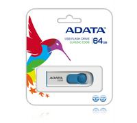 Memoria usb 2.0 adata c008 64gb blanco - azul
