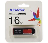 ADATA C008 Unidad Flash USB 16 GB USB Tipo A 2.0 Negro, Rojo - Memoria USB (16 GB, USB Tipo A, 2.0, 10 g, Negro, Rojo)
