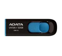 ADATA DashDrive UV128 128GB Unidad Flash USB USB Tipo A 3.0 (3.1 Gen 1) Negro, Azul - Memoria USB (128 GB, USB Tipo A, 3.0 (3.1 Gen 1), 90 MB/s, Deslizar, Negro, Azul