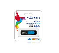 ADATA DashDrive UV128 128GB Unidad Flash USB USB Tipo A 3.0 (3.1 Gen 1) Negro, Azul - Memoria USB (128 GB, USB Tipo A, 3.0 (3.1 Gen 1), 90 MB/s, Deslizar, Negro, Azul