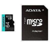 ADATA microSDXC/SDHC UHS-I U3 64GB c/adapt