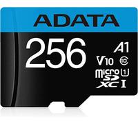 ADATA Premier microSDXC/SDHC UHS-I Clase 10 256GB con Adaptador SD Gratuito Transferencia rápida de hasta 100MB/s