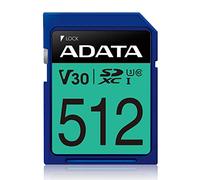 ADATA Premier Pro - Memoria Flash SDXC Clase 10 UHS-I (512 GB, SDXC, Clase 10, UHS-I, 100 MB/s, Azul)