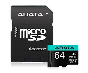 ADATA Premier Pro - Tarjeta de Memoria microSDXC/SDHC UHS-I U3 (Clase 10(V30S), Color Negro 64 GB