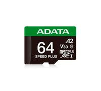 Tarjeta microSDXC ADATA Speed Plus 64 GB Clase 10 U3 V30 A2