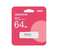 ADATA UC310 64GB USB 3.2 Gen 1 Flash Drive | Velocidad de Lectura 100 MB/s | Ligera y Elegante | Negro | Compatible con Windows, Mac y Linux (Blanco)