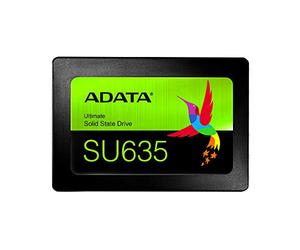 ADATA Ultimate SU635 Solid State Drive SSD 480GB, SATA 6Gb/s, 3D QLC NAND Flash, LDPC ECC, Dynamic SLC caching, High Speed, Read Speed up to 520MB/s, Shockproof, Anti-Vibration, Black