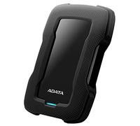 ADATA Unidad de Disco Duro Externa HD330 Negro 4TB USB 3.2 Gen.1 Mantiene Sus Datos Seguros con una Carcasa de Silicona en el Exterior