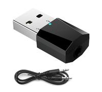 Adattatore Bluetooth ricevitore Bluetooth portatile USB 5.1 con cavo Audio da 3,5 mm ricevitore Audio con uscita AUX/USB trasmettitore Bluetooth e ricevitore per impianto Stereo Auto TV