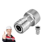 Adattatore da tubo da giardino a mini idropulitrice, 3/4" GHT a 1/4", attacco per tubo giardino a idropulitrice, compatibile con attacco rapido, converte il dell'acqua (A)