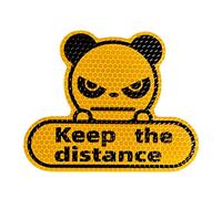 adawd Pegatinas Muy Reflectantes Keep The Distance para Coches,Calcomanía automotriz Panda Dibujos Animados creativos Keep The Distance - Pegatinas decoración Coche