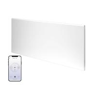 Adax Convector de pared inteligente Neo L, control por smartphone, bajo consumo, protección contra salpicaduras, altura 210 mm, 800 W, protección contra heladas, color blanco, IP24C, clase II